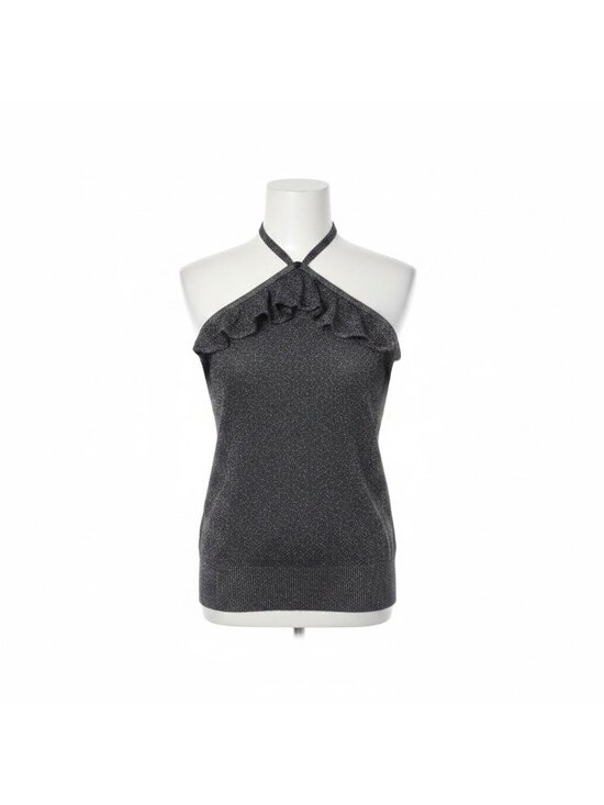 New York & Company Tops - New York & Company Womens Black Halter Top With Ruffle Detail Size XS